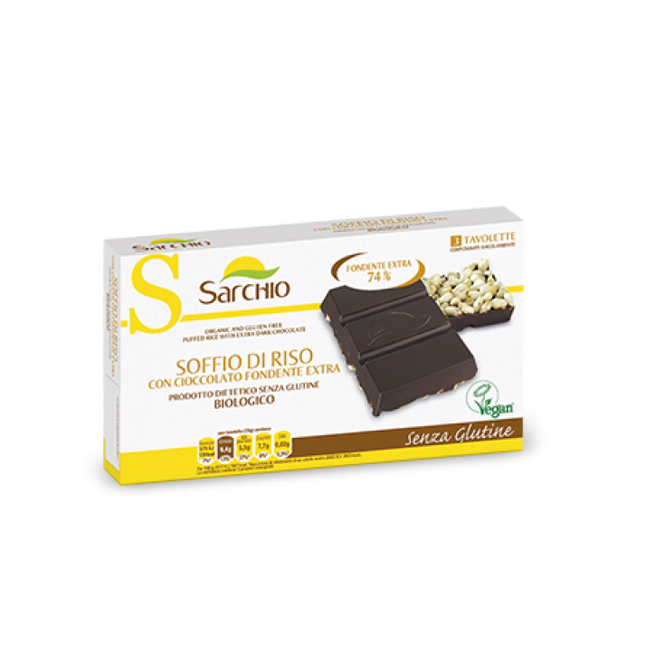 Sarchio Snack Riz Soufflé Au Chocolat Extra Noir Sans Gluten 75g