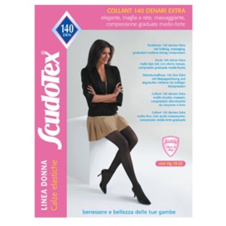 Scudotex Collant 140Den Bas Élastiques Médium Thérapeutique Compression 19-22mmHg