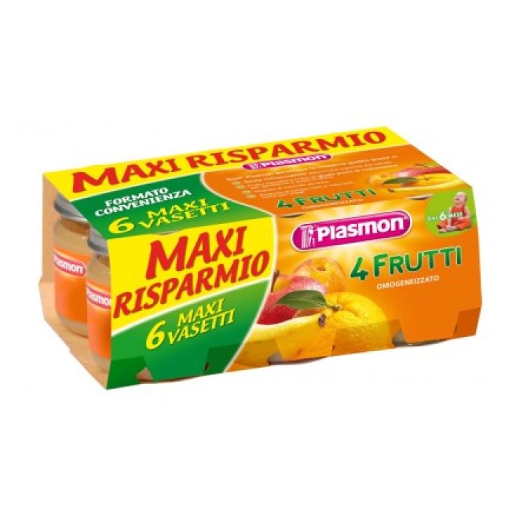 Plasmon Homogénéisé Fruit 4 Fruits 6x104g