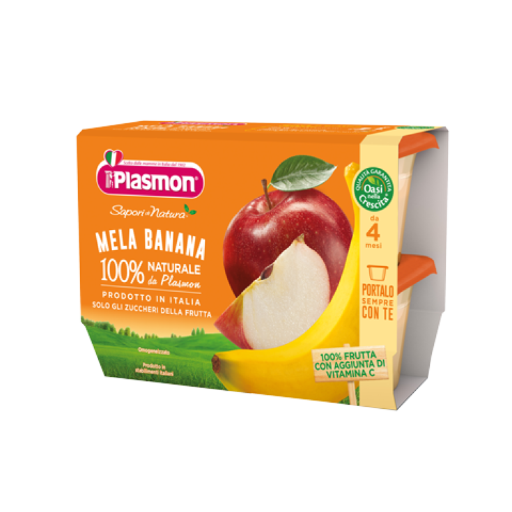 Plasmon Homogénéisé Fruit Flavors Of Nature Pomme Banane 4x100g