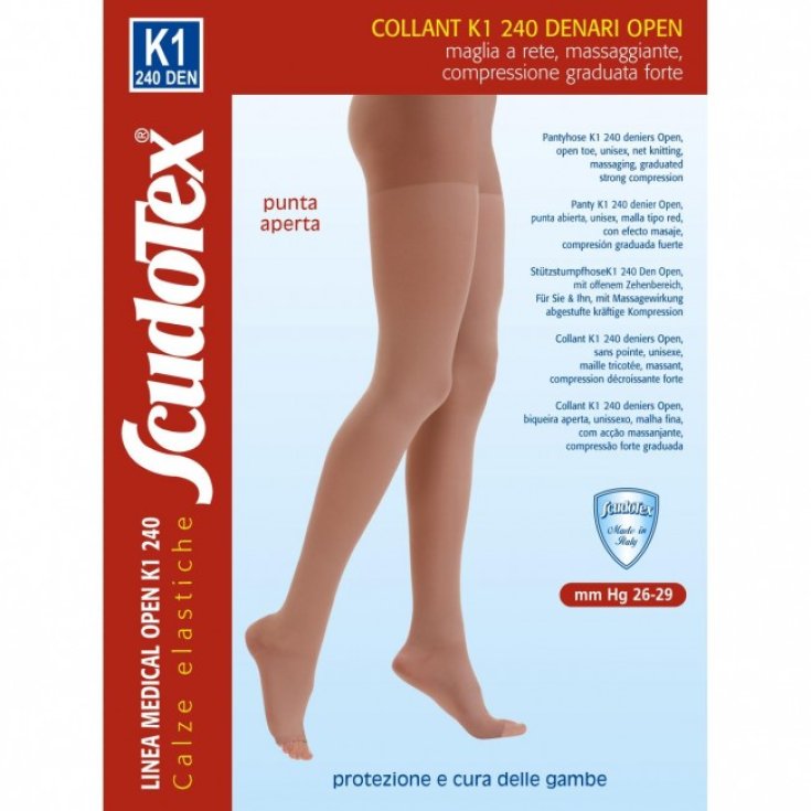 Scudotex Collant K1 240 Bout Ouvert Couleur Daim Taille 4