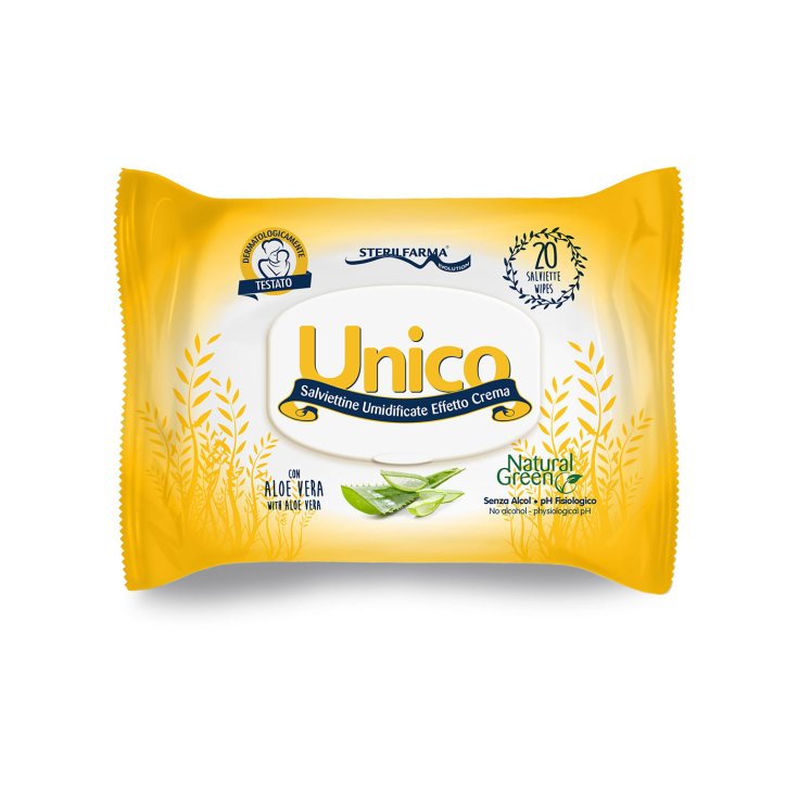 Sterilfarma® Unico Lingettes Humides Effet Crème Popup Pocket 20 Pièces