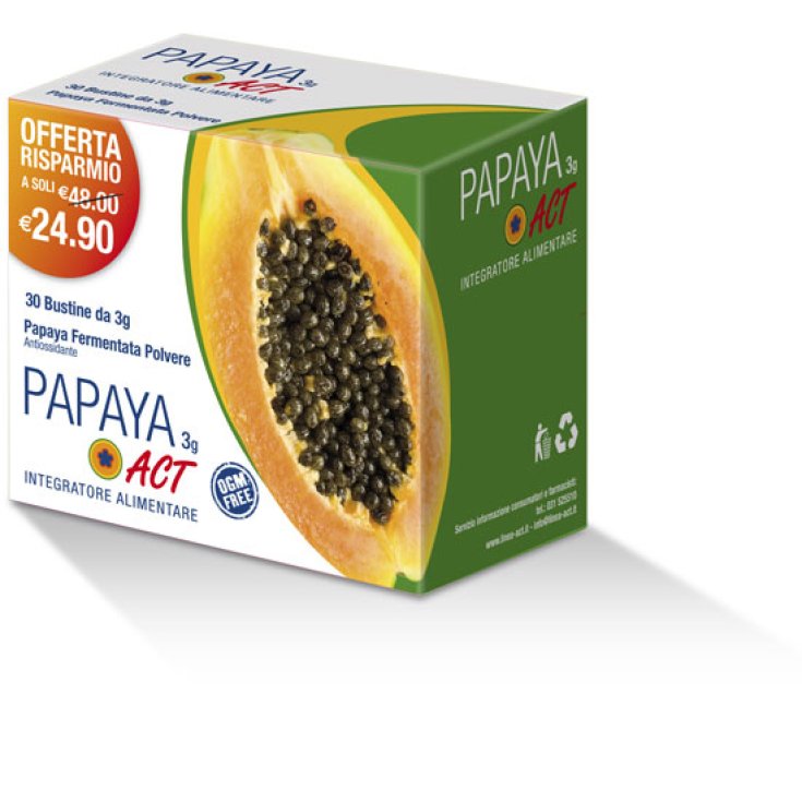 Papaya Act 3g Complément Alimentaire 30 Sachets