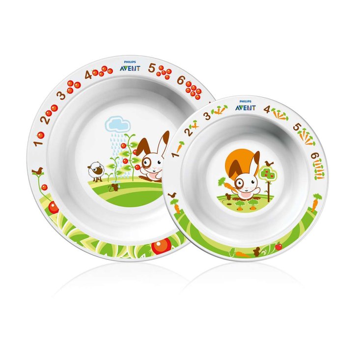 Philips Avent Set 2 Assiettes Creuses Pour Enfants 6m+