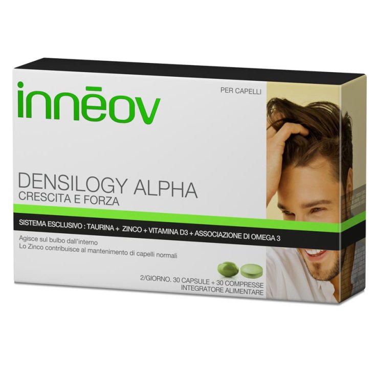 Innéov Densilogy Alpha Complément Alimentaire Cheveux Homme 30 Gélules + 30 Comprimés