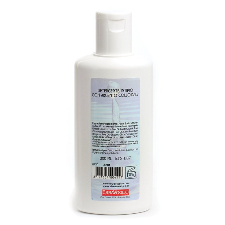 ErbaVoglio Nettoyant Intime À L'Argent Colloïdal Ionique 200 ml