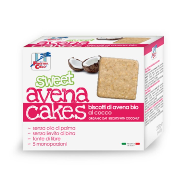 La Finestra Nel Cielo Sweet Avena Cakes Biscuits Avoine Biologique Avec Noix De Coco 250g