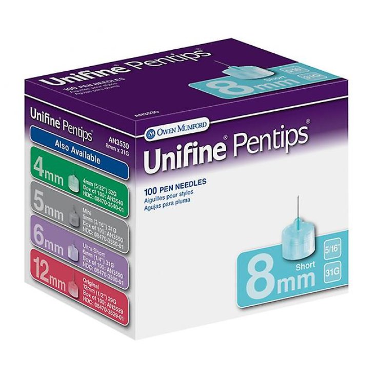 Unifine Pentips Aiguille G31 8mm 100 Pièces