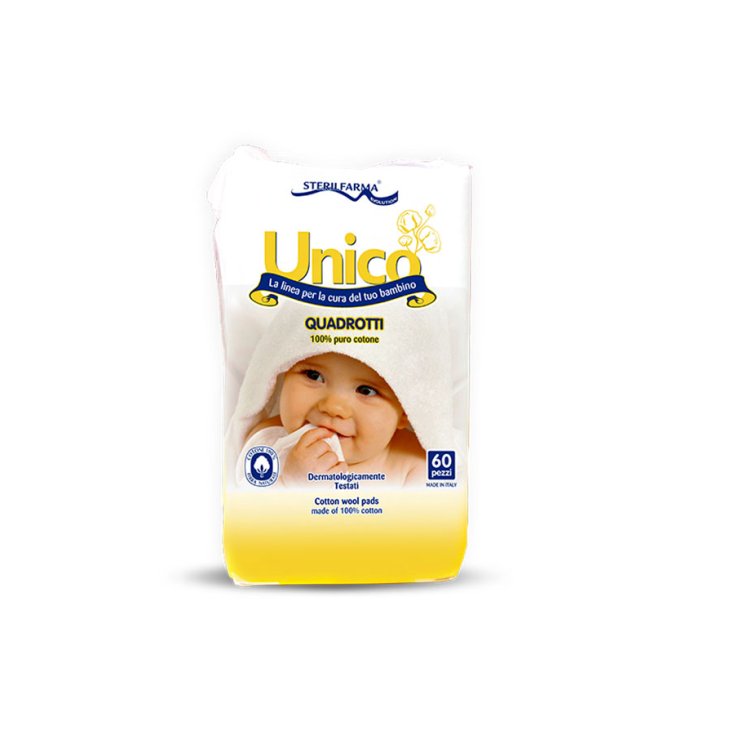 Sterilfarma® Unico Carrés 100% pur coton 60 pièces