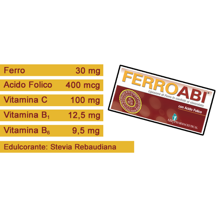 Abi Pharmaceutical Ferroabi 20 sachets de chocolat orosoluble