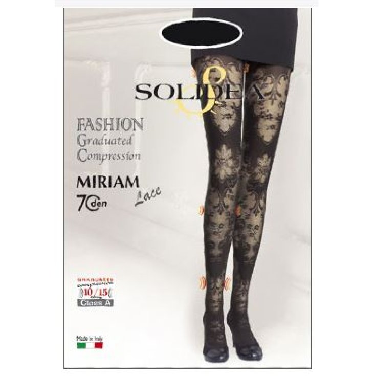 Solidea Miriam 70 Dentelle Collant Dentelle Couleur Noir Taille 3 ML