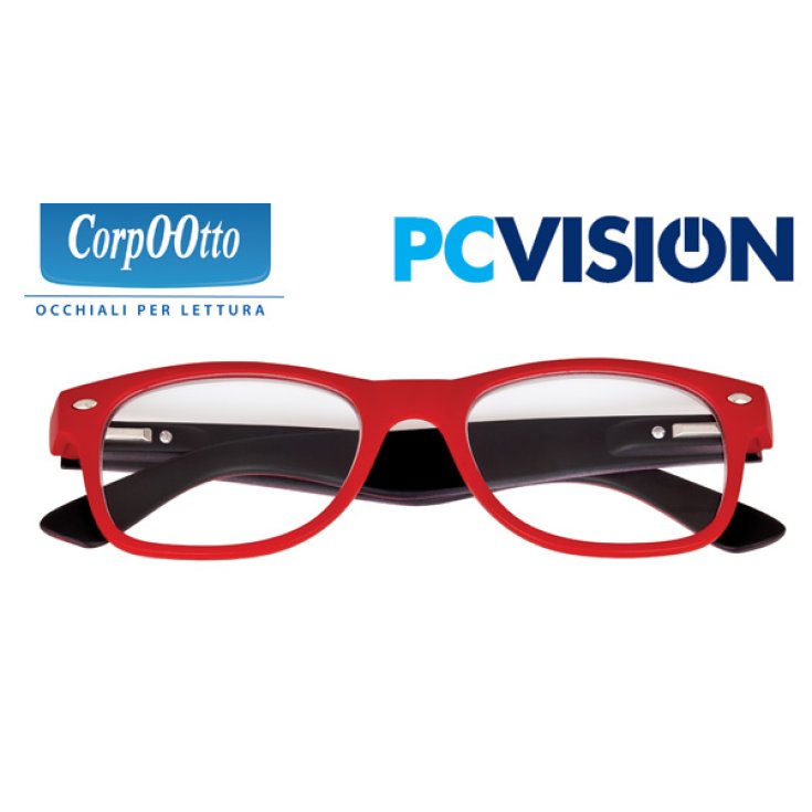 CorpoOtto PC Vision Lunettes de Lecture Rouge +1,50