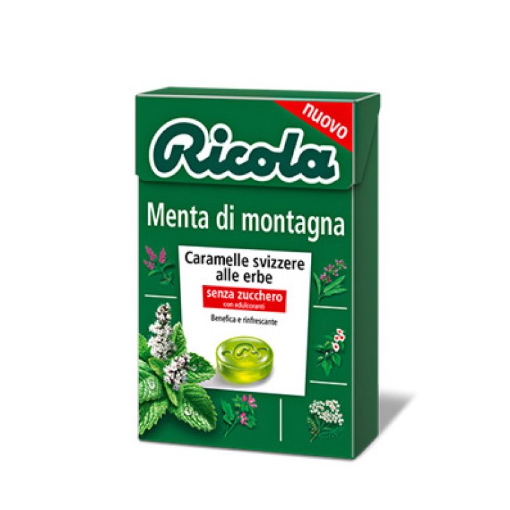 Ricola Mountain Mint Bonbons Suisses Aux Herbes Sans Sucre 50g