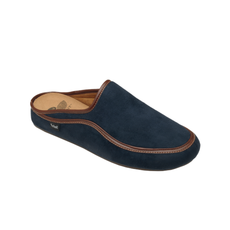 Scholl Brandy Man's Slipper Bioprint Semelle Intérieure Couleur Bleu Marine Taille 40