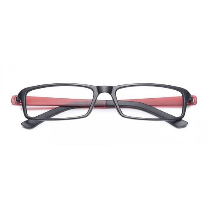 Lunettes Twins Optical Argent Noir Et Rouge Dioptrie +1.50