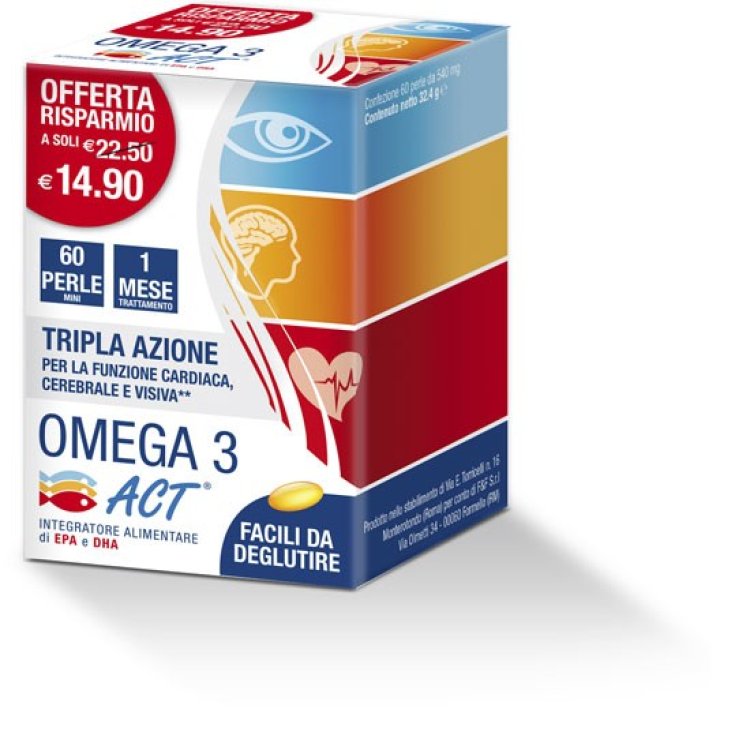 Omega 3 Act Complément Alimentaire 60 Perles 540mg