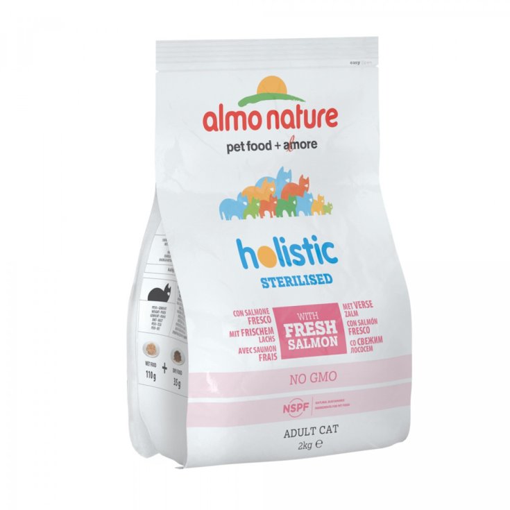 Almo Nature Adult Sterilised Saumon Riz Croquettes pour Chats Stérilisés 400g