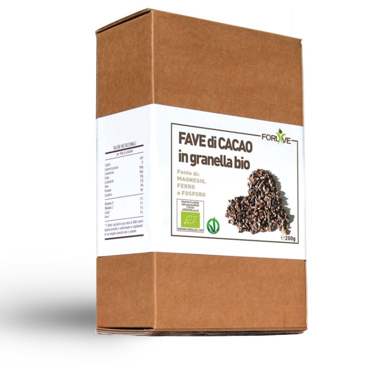 ForLive Fèves de Cacao Bio Source de Magnésium Fer Phosphore 200g