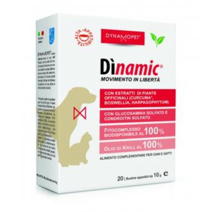 Dynamopet Dìnamic Movimento in Liberta Complément Alimentaire 20 Sachets x10ml