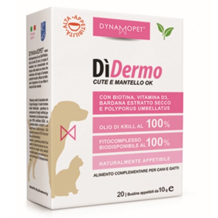 Dynamopet DiDermo Peau et Manteau OK Complément Alimentaire 20 Sachets x10 ml