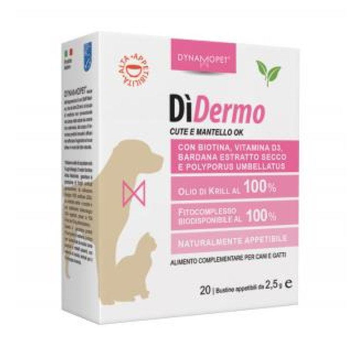 Dynamopet DiDermo Peau et Manteau OK Complément Alimentaire 20 Sachets x2,5 ml