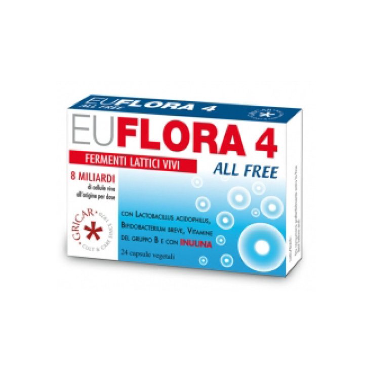 Gricar Chemical Euflora 4 All Free Complément Alimentaire 24 Gélules