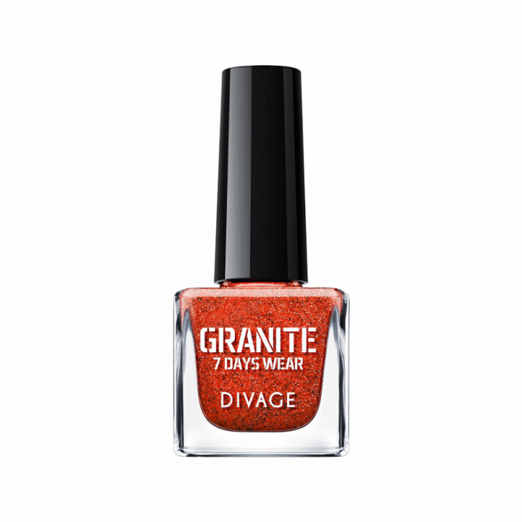 Divage Granite Vernis à Ongles Effet Granit 06 Orange Foncé