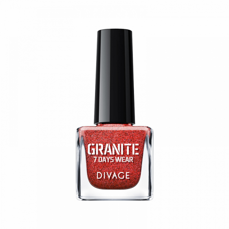 Divage Granite Vernis à Ongles Effet Granit 07 Rouge Foncé