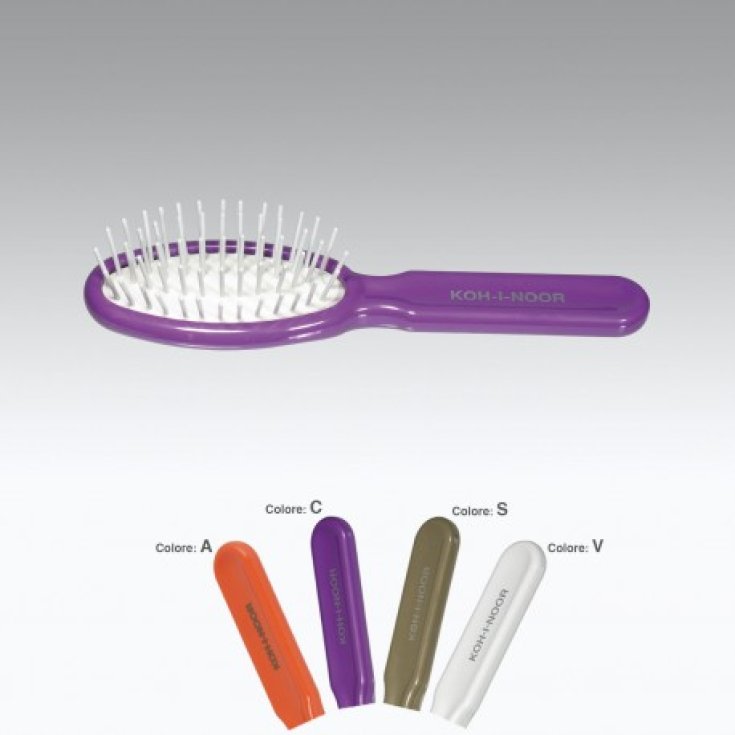 Koh-I-Noor Petite Brosse Pneumatique Ovale Avec Pointes Cylindriques En Plastique Couleur Blanche COD 8109V