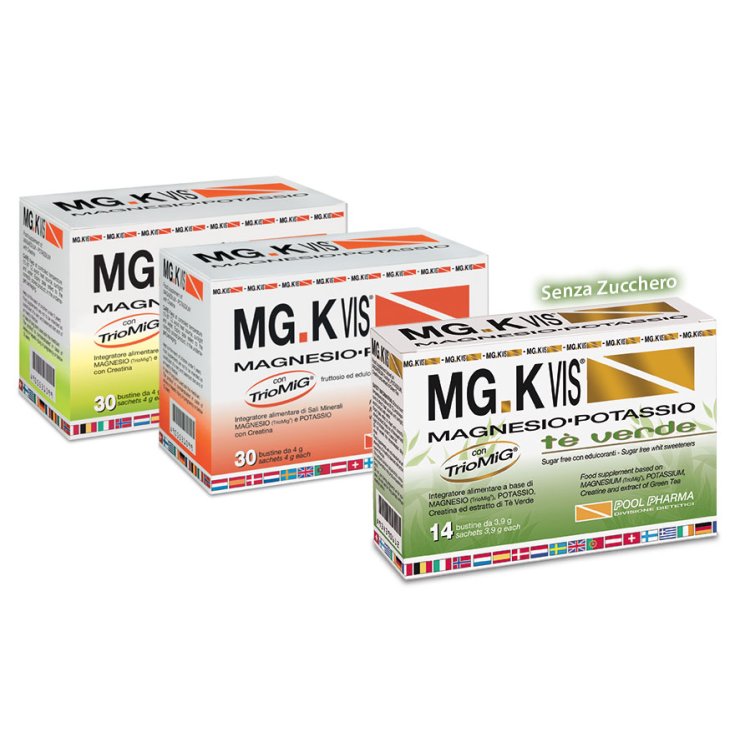 Pool Pharma Mgk Vis Magnésium et Potassium Complément Alimentaire Goût Limonade 30 Sachets