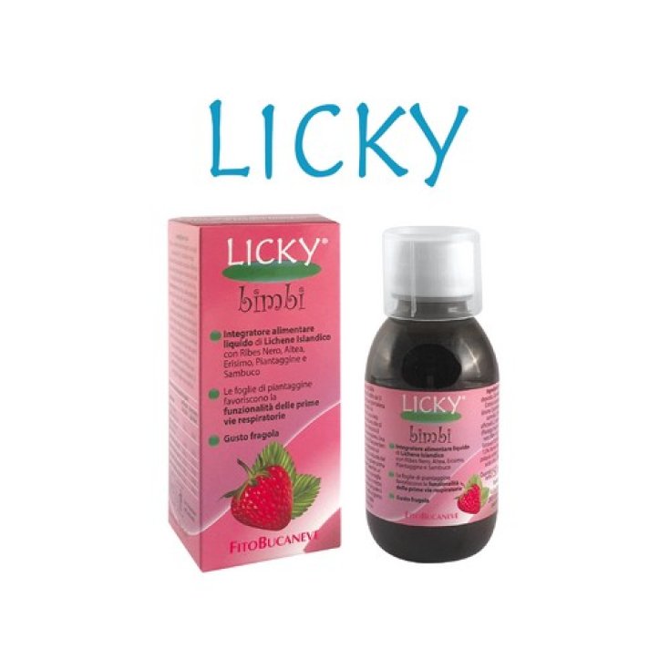 Fitobucaneve Sirop Licky Enfants Toux Apaisant Goût Fraise 150 ml