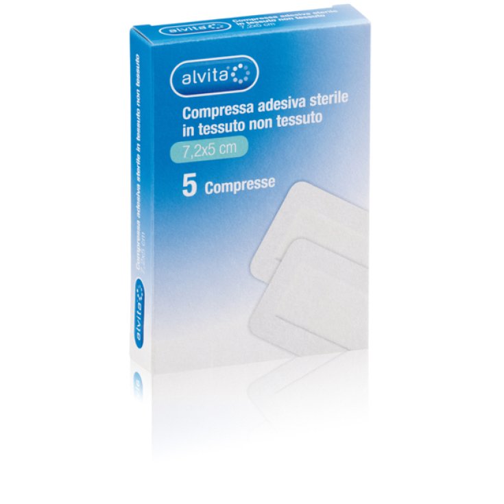 Tablette Adhésive Stérile Alvita Dimensions 7,2x5cm