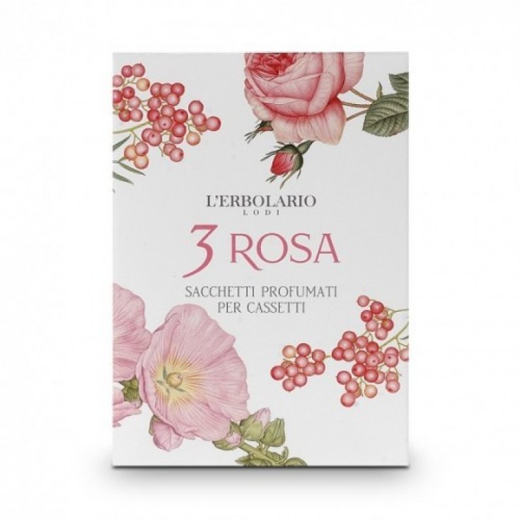 Sachet Parfumé L'Erbolario 3 Rosa pour Tiroir 4 Sachets