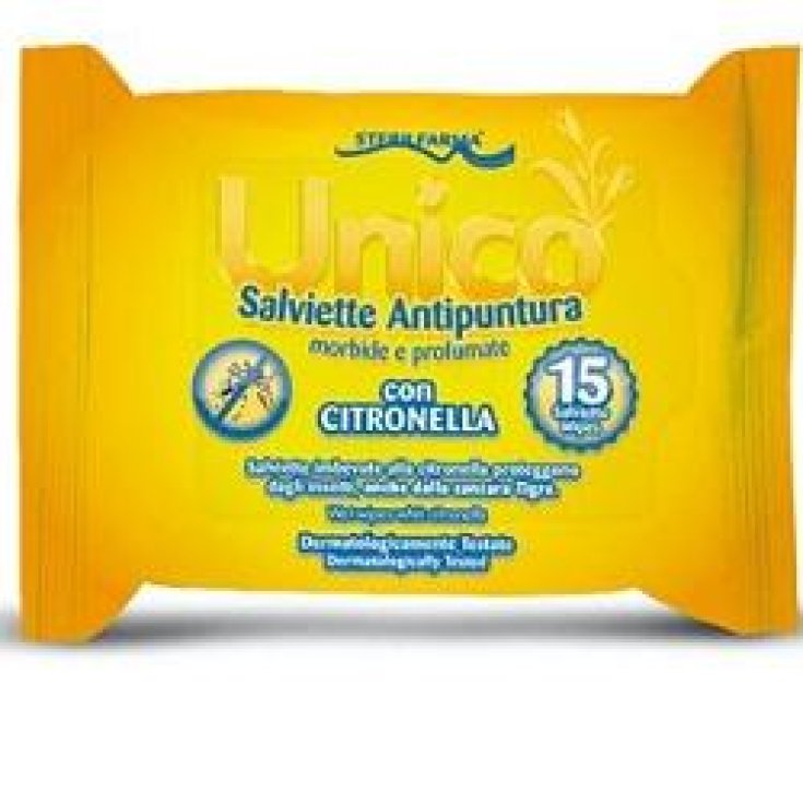 Sterilfarma® Unico Lingettes anti-crevaison à la citronnelle 15 pièces