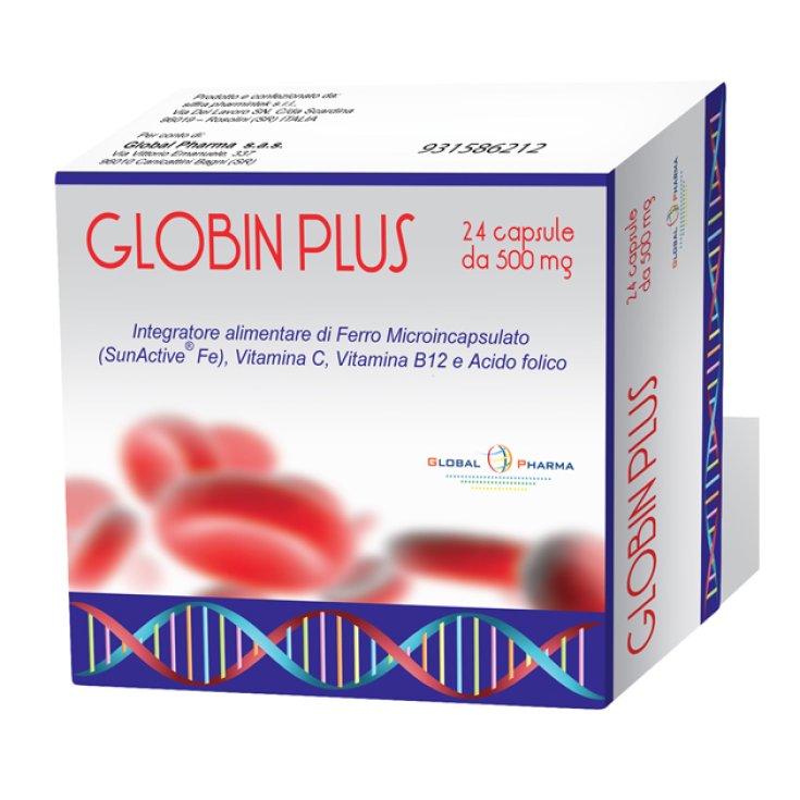 Global Pharma Globin Plus Complément Alimentaire 24 Gélules De 500mg