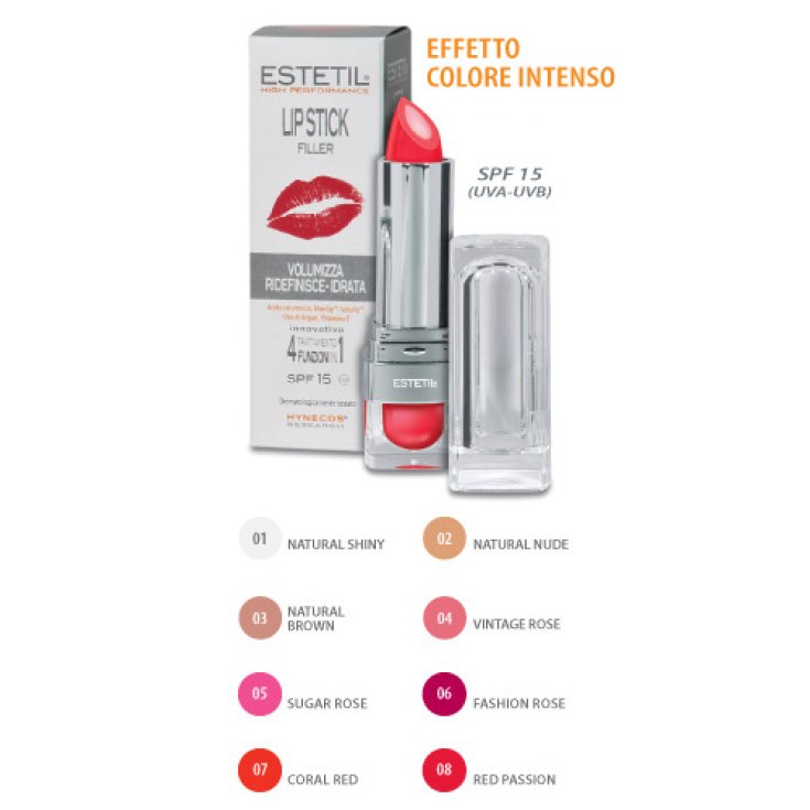 Estetil Lip Stick Filler Couleur Naturel Brillant 01