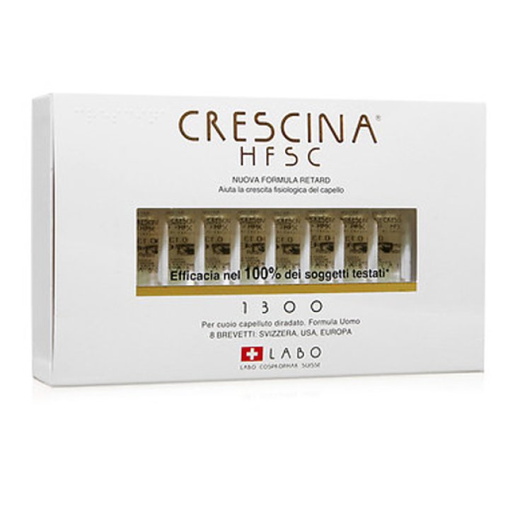 Labo Crescina HFSC Nouvelle Formule Retard 1300 Homme 10 Flacons