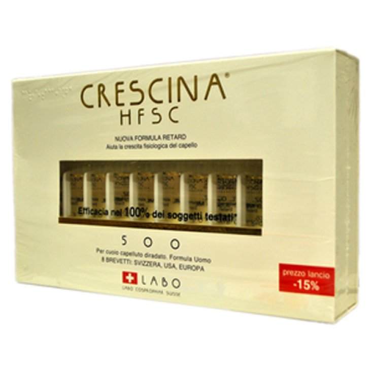 Labo Crescina HFSC Nouvelle Formule Retard 500 Homme 20 Flacons