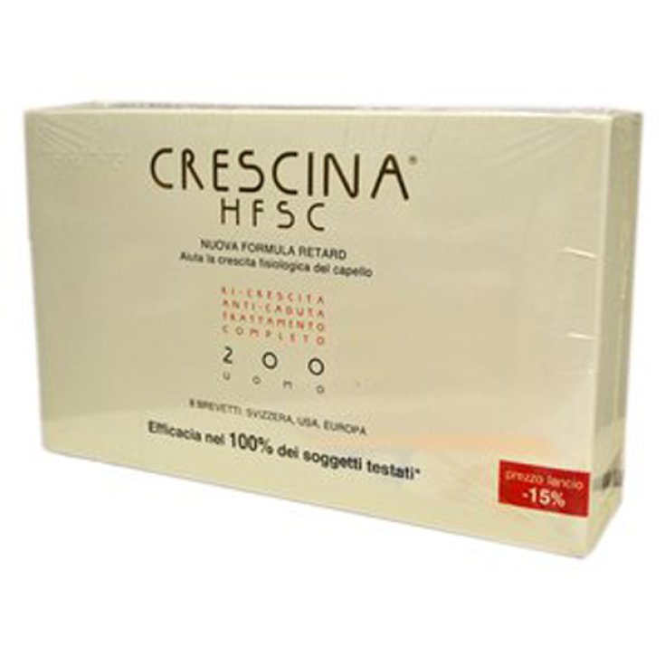 Labo Crescina HFSC Nouvelle Formule Retard 200 Homme Traitement Complet 10 + 10 Ampoules