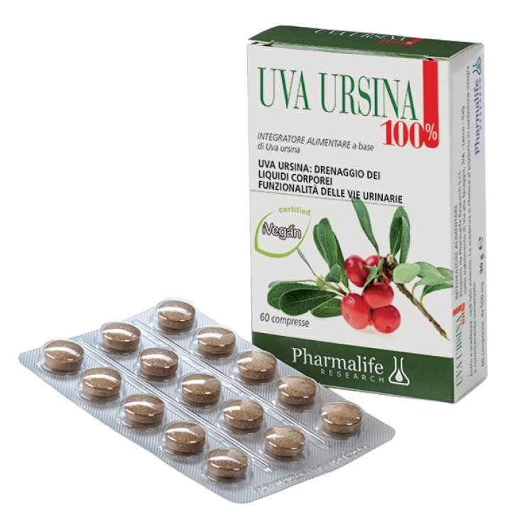 Pharmalife Research Uva Ursina 100% Complément Alimentaire 60 Comprimés