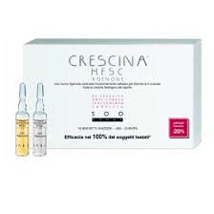 Labo Crescina HFSC Agenone Traitement Complet Dosage 500 Femme Taille 20 + 20 Ampoules