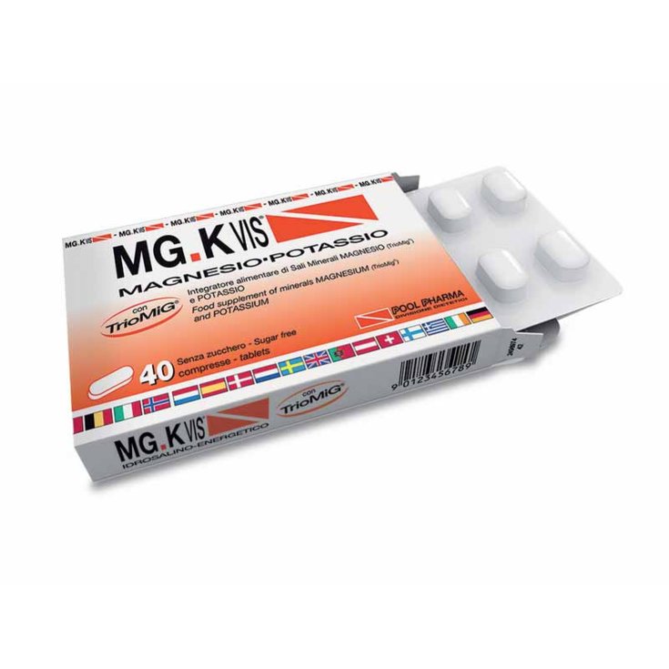 Pool Pharma Mgk Vis Magnésium Avec Potassium Complément Alimentaire 40 Comprimés