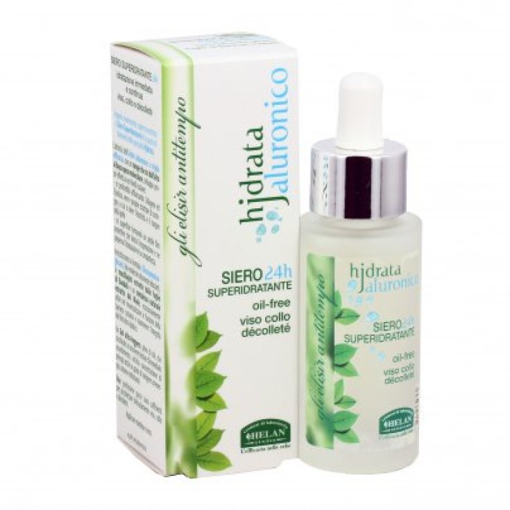 Helan Hjdrata Sérum Hyaluronique 24h Super Hydratant Sans Huile Visage Cou Décolleté 30 ml