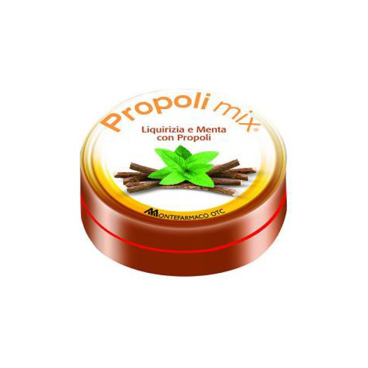 Montefarmaco OTC Propolis Mix Bonbons Réglisse-Menthe Complément Alimentaire 30 Bonbons