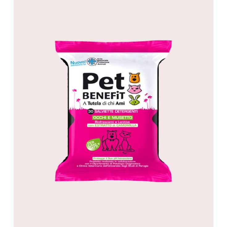 Pet Benefit Lingettes nettoyantes yeux et visage 30 pièces