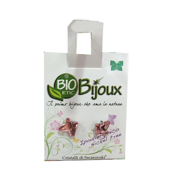 Bioetic Bijoux Boucle d'Oreille Chauve-Souris Rose Clair 8mm