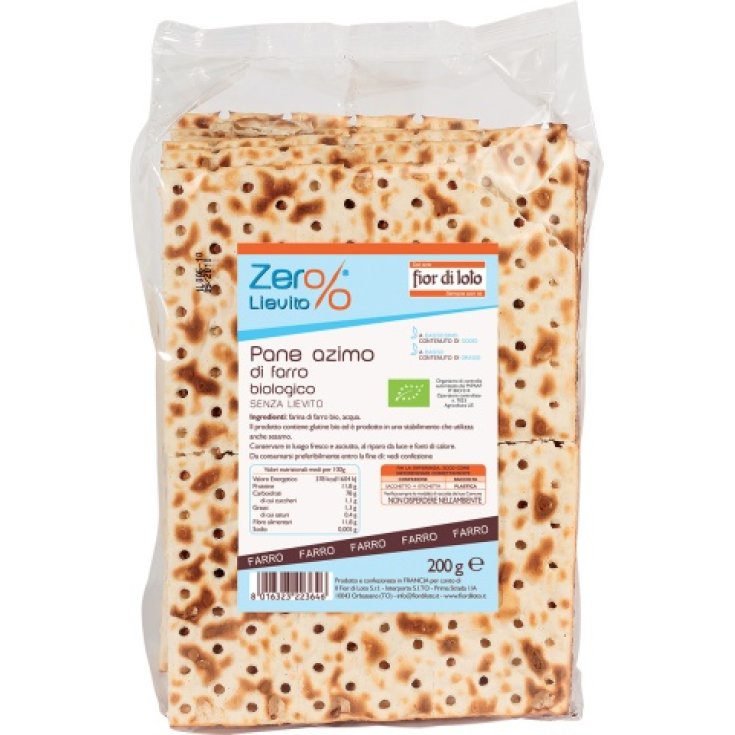 Fior Di Loto Pain d'Épeautre Sans Levain Bio Zéro% Gluten 200g