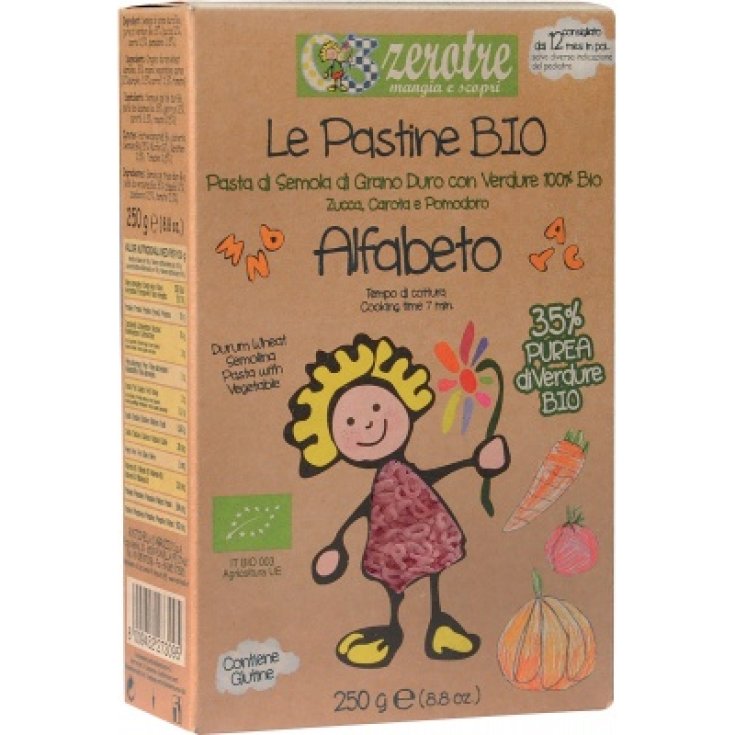 Fior Di Loto Zerotre Alphabet Line Avec Purée De Légumes Bio 250g