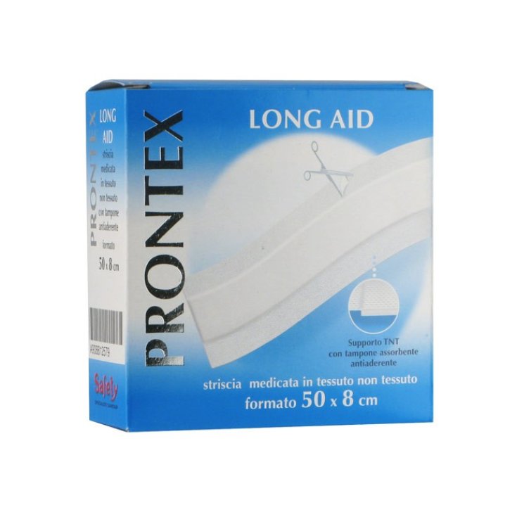 Bandelette médicamenteuse Safety Prontex Long Aid en TNT 50x6cm