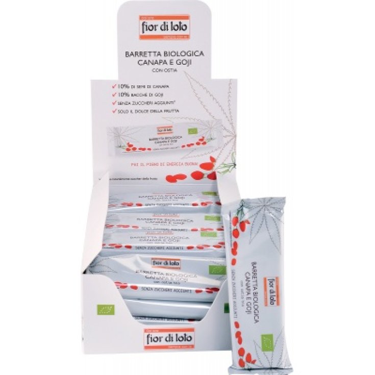 Fior Di Loto Barre Chanvre Et Goji Sans Sucre Bio 40g